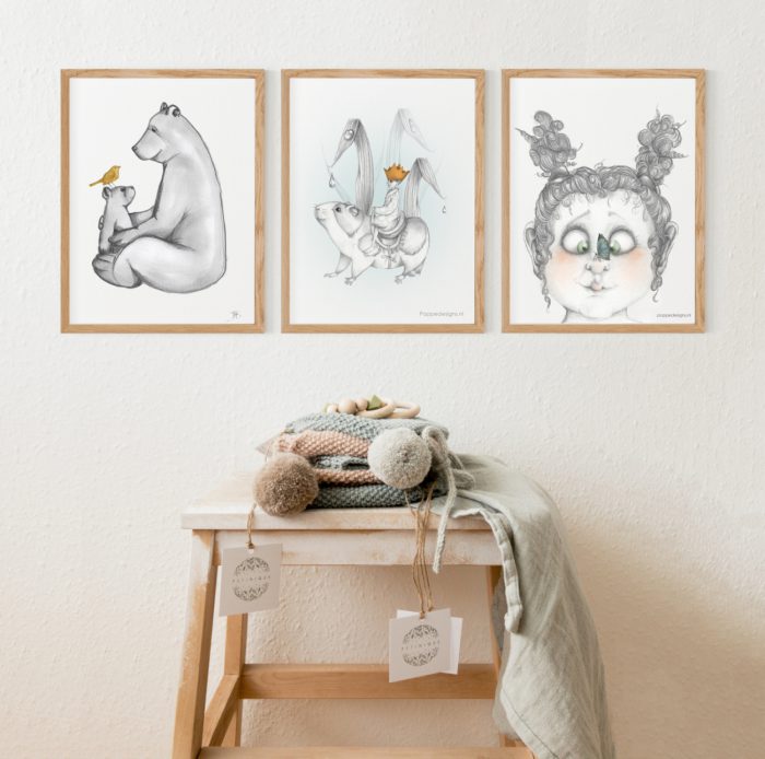 posters butterfly , little cub, koning willem